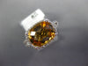 3.35CT DIAMOND & AAA CITRINE 14K WHITE GOLD CUSHION & ROUND HALO FRIENDSHIP RING