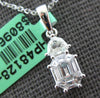 .57CT DIAMOND 18K WHITE GOLD 3D BAGUETTE & KITE CUT CLUSTER FUN FLOATING PENDANT