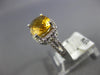3.35CT DIAMOND & AAA CITRINE 14K WHITE GOLD CUSHION & ROUND HALO FRIENDSHIP RING