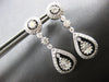 ESTATE 1.46CT DIAMOND 14KT WHITE GOLD ROUND & PEAR SHAPE HANGING EARRINGS #26799