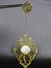 EXTRA LARGE 20.76CT DIAMOND & MOONSTONE 14KT YELLOW GOLD FLOWER HANGING EARRINGS