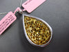 LARGE WHITE & INTENSE FANCY YELLOW DIAMOND 18KT 2 TONE GOLD CLUSTER DROP PENDANT