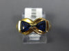 1.75CT DIAMOND & AAA SAPPHIRE 14K YELLOW GOLD TRILLION & BAGUETTE BOW SHAPE RING