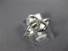 ESTATE .13CT DIAMOND 18KT WHITE GOLD 3D CLASSIC LOVE KNOT FLOWER STAR RING