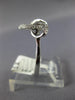 ESTATE .13CT DIAMOND 18KT WHITE GOLD 3D CLASSIC LOVE KNOT FLOWER STAR RING