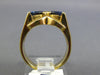 1.75CT DIAMOND & AAA SAPPHIRE 14K YELLOW GOLD TRILLION & BAGUETTE BOW SHAPE RING