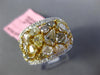 5.08CT DIAMOND 18KT 2 TONE GOLD MULTI COLOR CLUSTER MULTI SHAPE ANNIVERSARY RING
