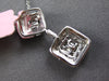 1.41CT DIAMOND 18KT WHITE GOLD ROUND & BAGUETTE SQUARE CLUSTER FLOATING PENDANT