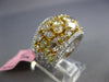 5.08CT DIAMOND 18KT 2 TONE GOLD MULTI COLOR CLUSTER MULTI SHAPE ANNIVERSARY RING