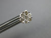 ESTATE .50CT DIAMOND 14KT 2 TONE GOLD 3D CLASSIC FLOWER INVISIBLE STUD EARRINGS