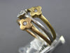 ESTATE .06CT DIAMOND 14KT TRI COLOR GOLD ETOILE FLOWER TRIPLE STACKABLE FUN RING