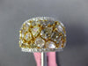 5.08CT DIAMOND 18KT 2 TONE GOLD MULTI COLOR CLUSTER MULTI SHAPE ANNIVERSARY RING