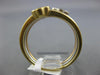 ESTATE .06CT DIAMOND 14KT TRI COLOR GOLD ETOILE FLOWER TRIPLE STACKABLE FUN RING