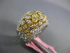 5.08CT DIAMOND 18KT 2 TONE GOLD MULTI COLOR CLUSTER MULTI SHAPE ANNIVERSARY RING