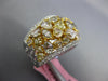 5.08CT DIAMOND 18KT 2 TONE GOLD MULTI COLOR CLUSTER MULTI SHAPE ANNIVERSARY RING
