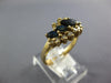 1.48CT DIAMOND & AAA SAPPHIRE 14KT YELLOW GOLD MARQUISE & ROUND ANNIVERSARY RING