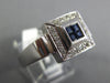 .45CT DIAMOND & AAA SAPPHIRE 18KT WHITE GOLD PRINCESS SQUARE FUN FRIENDSHIP RING