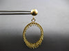 ESTATE 14KT YELLOW GOLD 3D OVAL CHANDELIER FUN HANGING EARRINGS