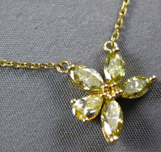 .97CT WHITE & FANCY YELLOW DIAMOND 18KT YELLOW GOLD FLOWER BY THE YARD NECKLACE