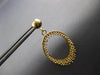 ESTATE 14KT YELLOW GOLD 3D OVAL CHANDELIER FUN HANGING EARRINGS