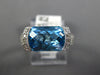 5.06CT DIAMOND & AAA BLUE TOPAZ 14KT WHITE GOLD CUSHION & ROUND FRIENDSHIP RING