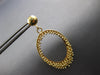 ESTATE 14KT YELLOW GOLD 3D OVAL CHANDELIER FUN HANGING EARRINGS