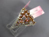 LARGE 1.22CT WHITE & PINK DIAMOND 18KT WHITE & ROSE GOLD V SHAPE CROWN FUN RING