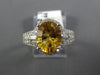 2.63CT DIAMOND & AAA CITRINE 14K WHITE GOLD OVAL ROUND & BAGUETTE PROMISE RING