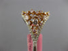 LARGE 1.22CT WHITE & PINK DIAMOND 18KT WHITE & ROSE GOLD V SHAPE CROWN FUN RING