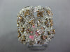 LARGE 2.68CT WHITE & PINK DIAMOND 18K WHITE & ROSE GOLD MULTI SHAPE WEB FUN RING