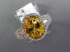 2.63CT DIAMOND & AAA CITRINE 14K WHITE GOLD OVAL ROUND & BAGUETTE PROMISE RING