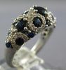 2.37CT DIAMOND & AAA SAPPHIRE 14K WHITE GOLD MULTI CIRCULAR ANNIVERSARY FUN RING