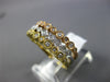 ESTATE WIDE .33CT DIAMOND 14KT TRI COLOR GOLD FILIGREE MILGRAIN ANNIVERSARY RING