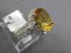 2.63CT DIAMOND & AAA CITRINE 14K WHITE GOLD OVAL ROUND & BAGUETTE PROMISE RING