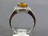 2.63CT DIAMOND & AAA CITRINE 14K WHITE GOLD OVAL ROUND & BAGUETTE PROMISE RING