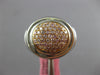 LARGE .77CT PINK DIAMOND 18KT WHITE & ROSE GOLD 3D CLUSTER OVAL UNISEX FUN RING