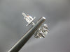 ESTATE 1.58CT DIAMOND 14K WHITE GOLD 3D SOLITAIRE FLOWER SCREWBACK STUD EARRINGS
