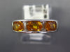 1.59CT DIAMOND AAA CITRINE 14K WHITE GOLD OVAL BAGUETTE CHANNEL ANNIVERSARY RING