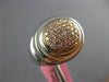 LARGE .77CT PINK DIAMOND 18KT WHITE & ROSE GOLD 3D CLUSTER OVAL UNISEX FUN RING