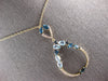 2.05CT DIAMOND & AAA BLUE TOPAZ 14KT 2 TONE GOLD TEAR DROP BY THE YARD NECKLACE