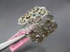 LARGE 2.68CT WHITE & PINK DIAMOND 18K WHITE & ROSE GOLD MULTI SHAPE WEB FUN RING