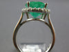 EXTRA LARGE 6.93CT DIAMOND AAA EMERALD 14KT WHITE GOLD OVAL HALO ENGAGEMENT RING