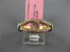 .68CT WHITE & LIGHT PINK DIAMOND 18KT WHITE & ROSE GOLD 3D LOVE KNOT FUN RING