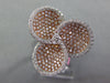 1.65CT WHITE & PINK DIAMOND 18KT WHITE & ROSE GOLD 3D 3 LEAF CLOVER FLOWER RING