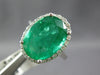 EXTRA LARGE 6.93CT DIAMOND AAA EMERALD 14KT WHITE GOLD OVAL HALO ENGAGEMENT RING