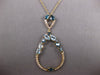 2.05CT DIAMOND & AAA BLUE TOPAZ 14KT 2 TONE GOLD TEAR DROP BY THE YARD NECKLACE