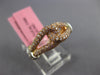 .68CT WHITE & LIGHT PINK DIAMOND 18KT WHITE & ROSE GOLD 3D LOVE KNOT FUN RING