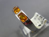 1.59CT DIAMOND AAA CITRINE 14K WHITE GOLD OVAL BAGUETTE CHANNEL ANNIVERSARY RING