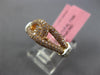 .68CT WHITE & LIGHT PINK DIAMOND 18KT WHITE & ROSE GOLD 3D LOVE KNOT FUN RING
