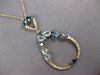 2.05CT DIAMOND & AAA BLUE TOPAZ 14KT 2 TONE GOLD TEAR DROP BY THE YARD NECKLACE
